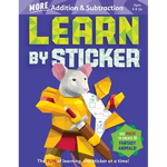 Learn by Sticker: More Addition & Subtraction: Use Math to Create 10 Fantasy Animals! - Paperback