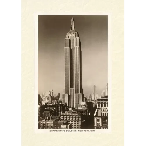 Vintage Lined Notebook Empire State Building, New York City - Paperback