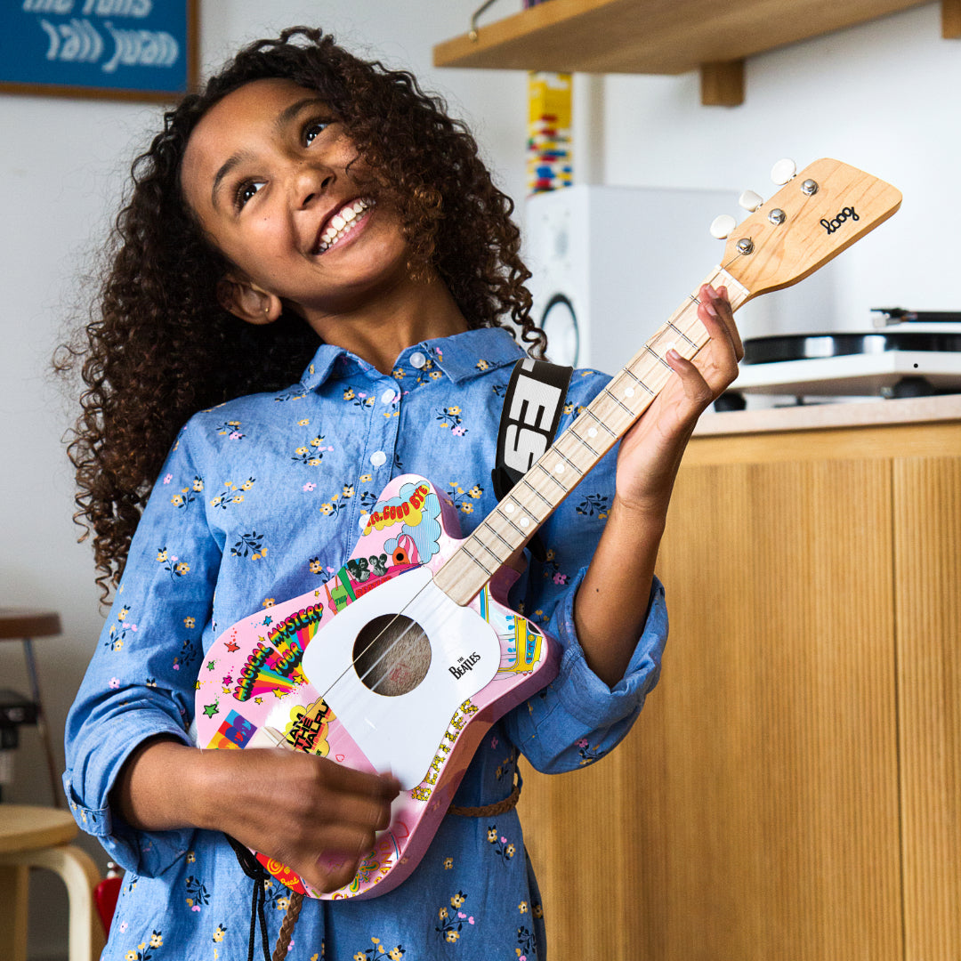 beatles + loog mini guitar (collective)