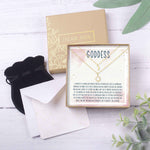 Goddess Sun and Moon Pendants Necklace Set