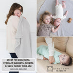 Grey Waffle Baby Blanket