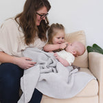 Grey Waffle Baby Blanket