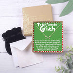 Grinch Christmas Double Intersecting Arrows Necklace