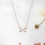 Grinch Christmas Double Intersecting Arrows Necklace