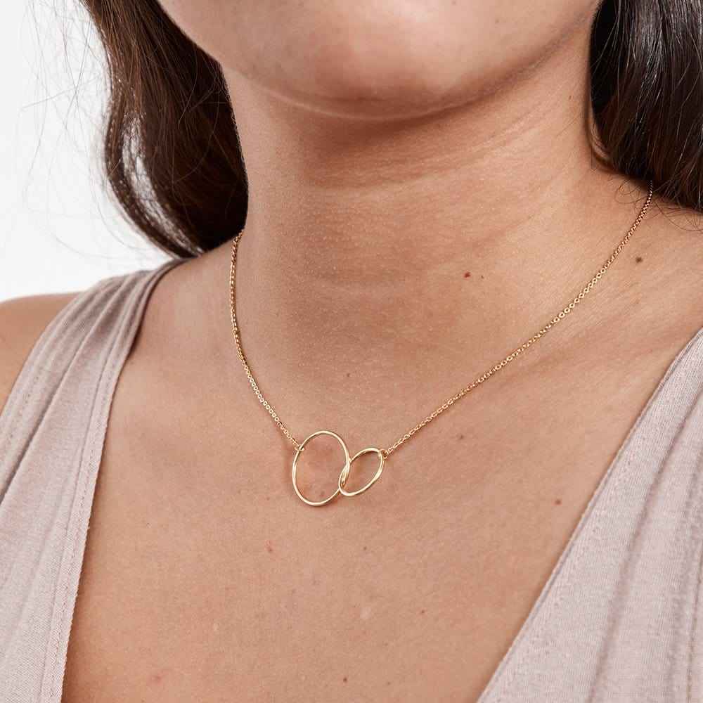 Grinch Christmas Interlocking Circles Necklace