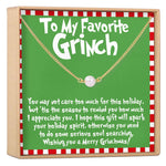 Grinch Christmas Pearl Necklace