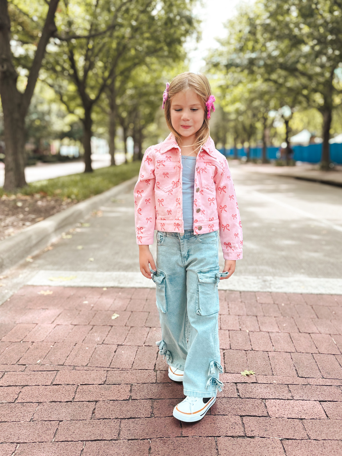 Rylee Faith Designs - Pink Fall Girls Denim Jacket - alternate view 7