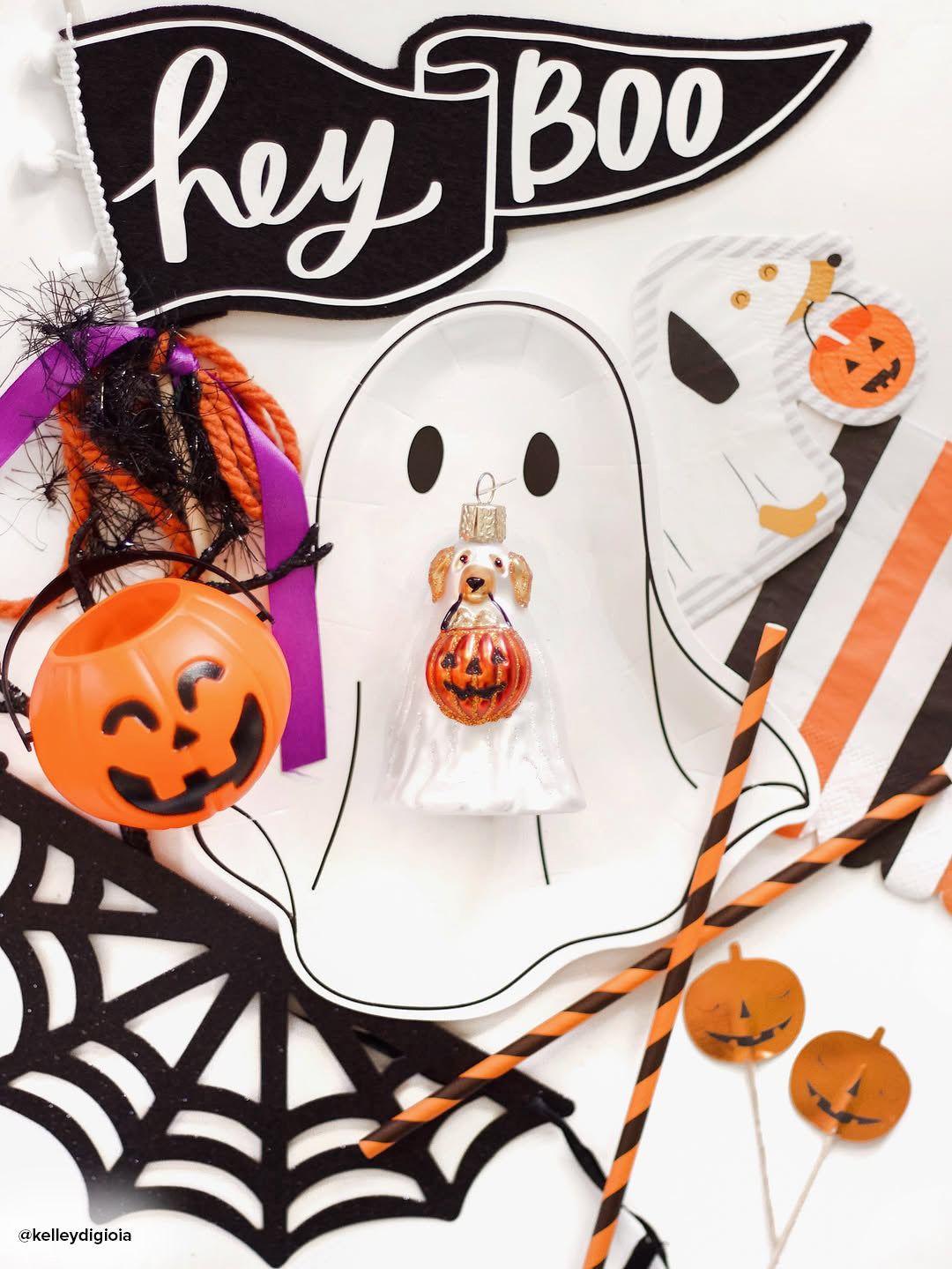 Old World Christmas Trick-or-treat Pooch Ornament - hand-blown glass Christmas tree ornament (view 3)