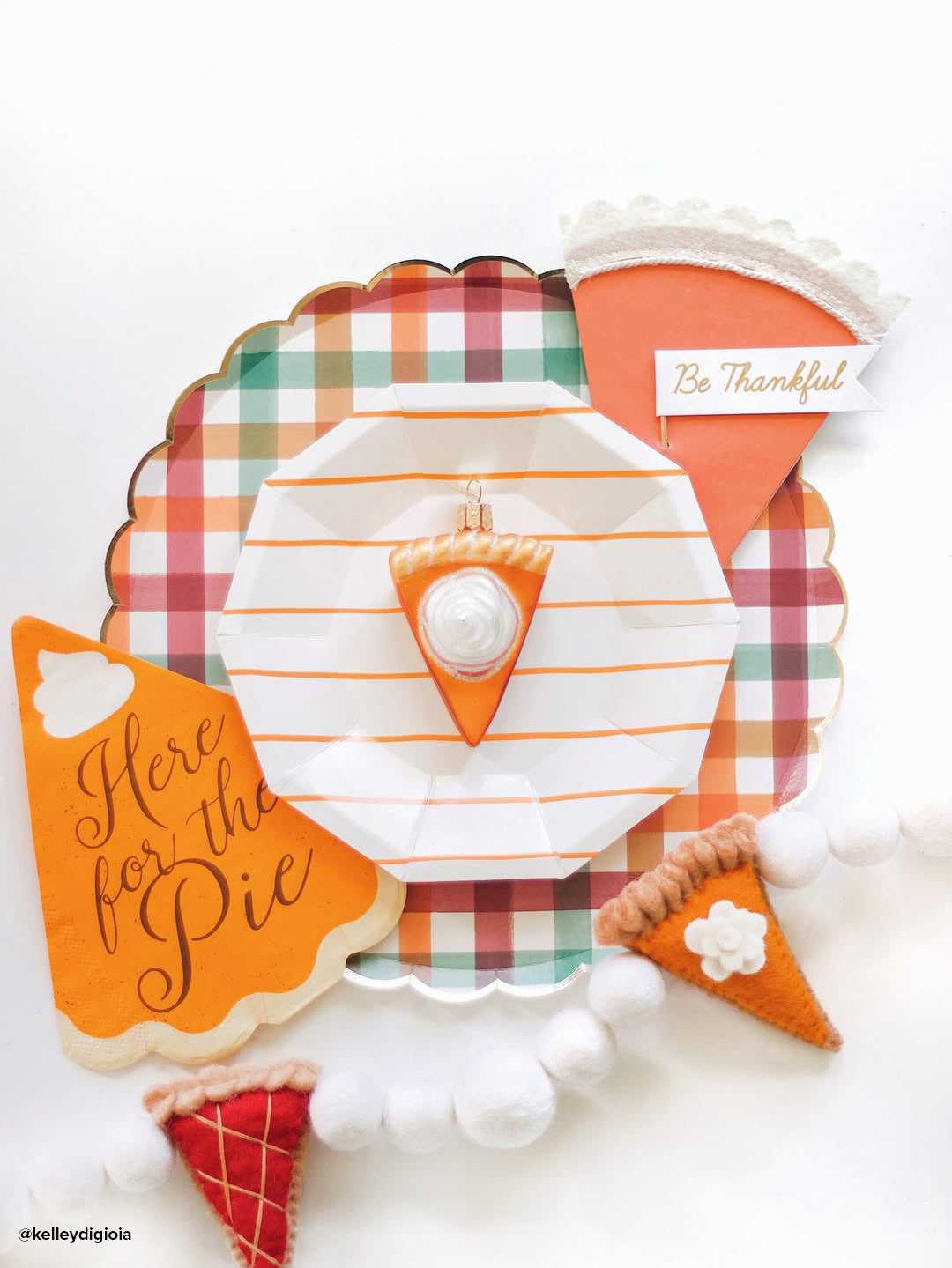 Old World Christmas Piece Of Pumpkin Pie - hand-blown glass Christmas tree ornament (view 3)