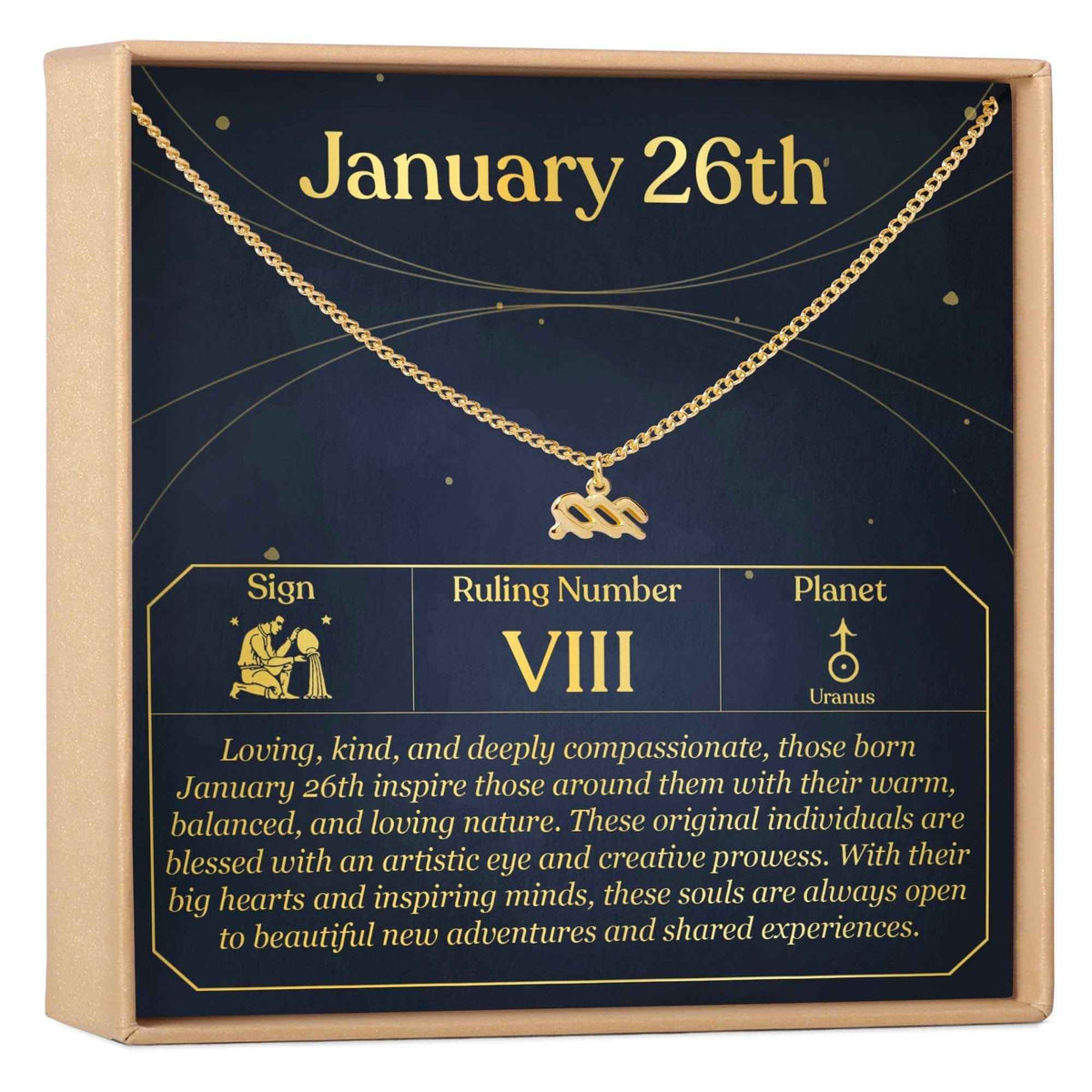 January 26th Aquarius Necklace