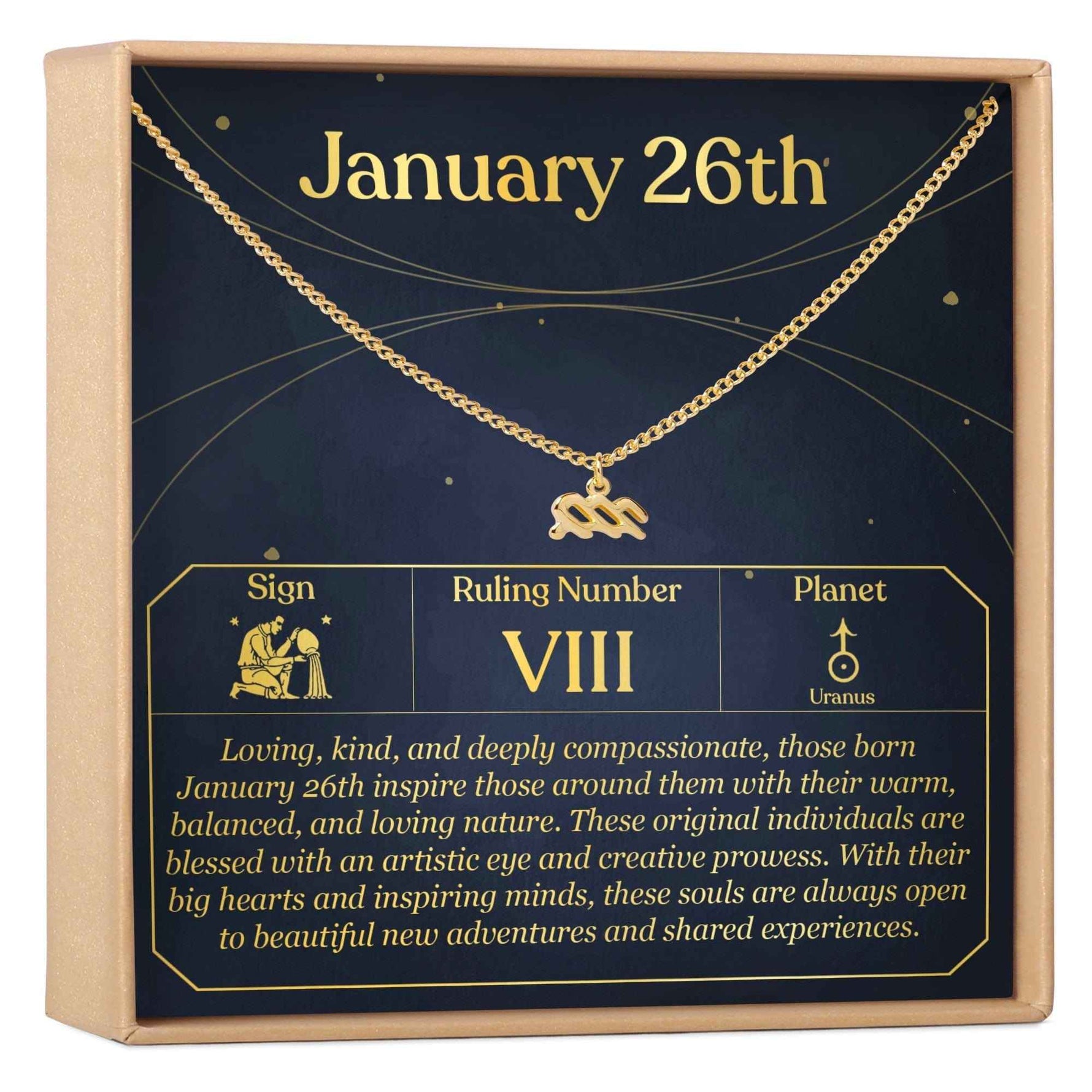 January 26th Aquarius Necklace