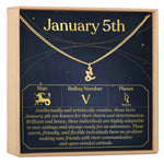 January 5th Capricorn Necklace