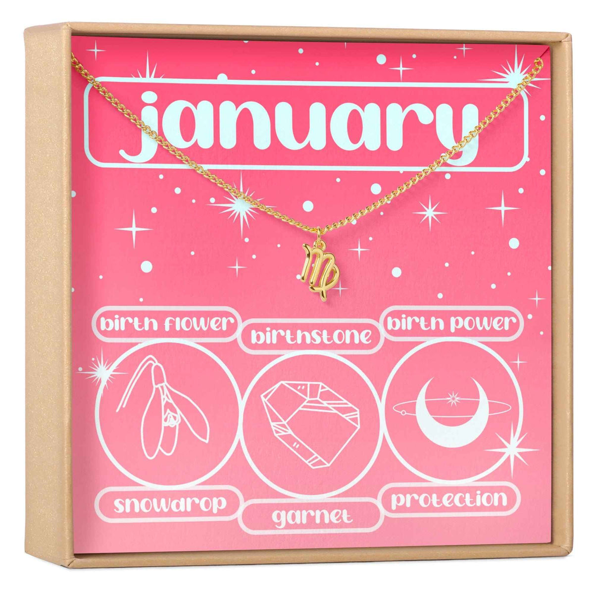 January Birthday Necklace, Multiple Styles Necklace