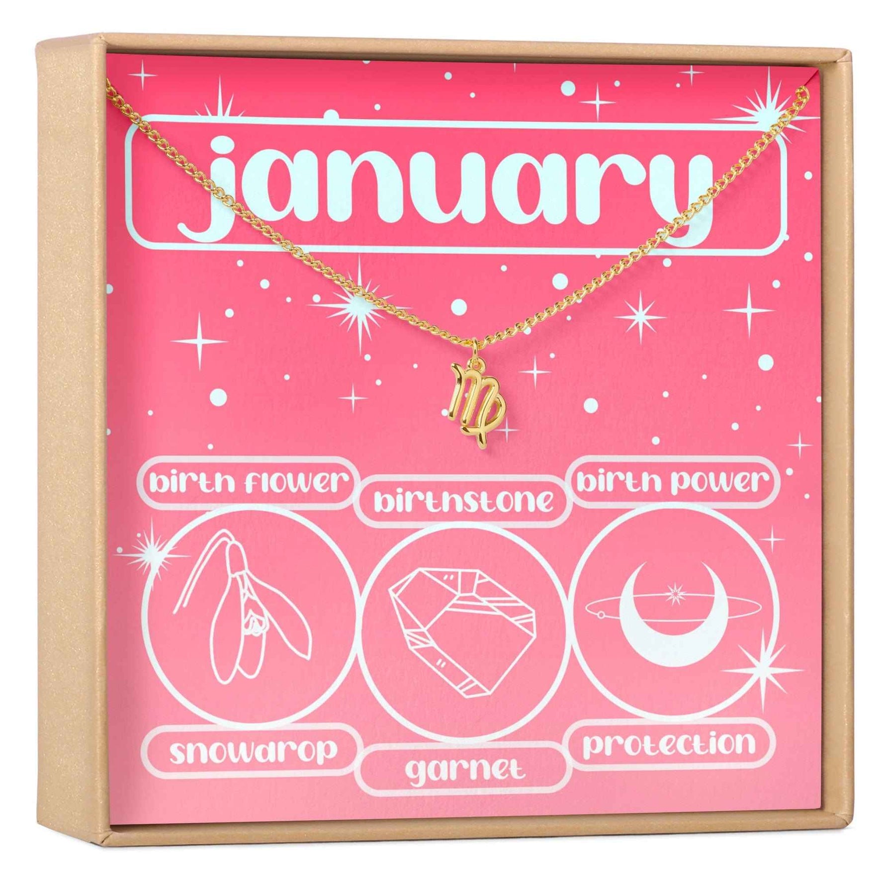 January Birthday Necklace, Multiple Styles Necklace