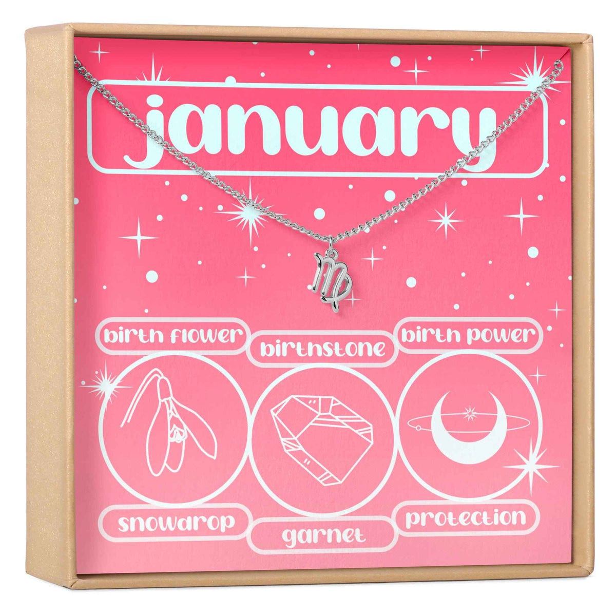 January Birthday Necklace, Multiple Styles Necklace