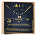 July 14th Cancer Necklace