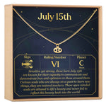 July 15th Cancer Necklace