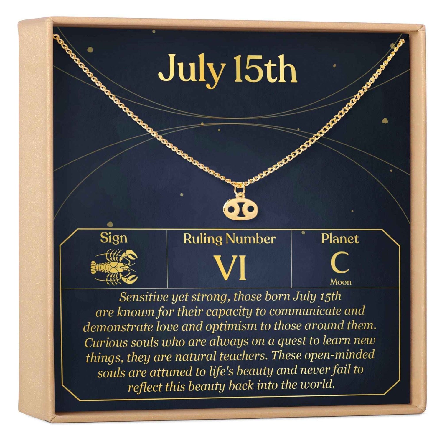 July 15th Cancer Necklace