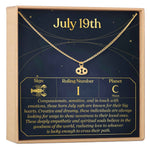 July 19th Cancer Necklace