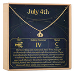 July 4th Cancer Necklace