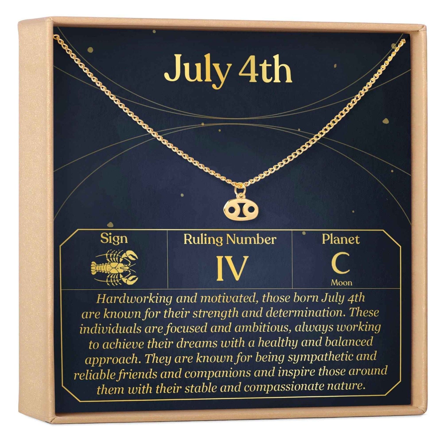 July 4th Cancer Necklace