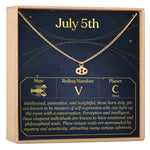 July 5th Cancer Necklace