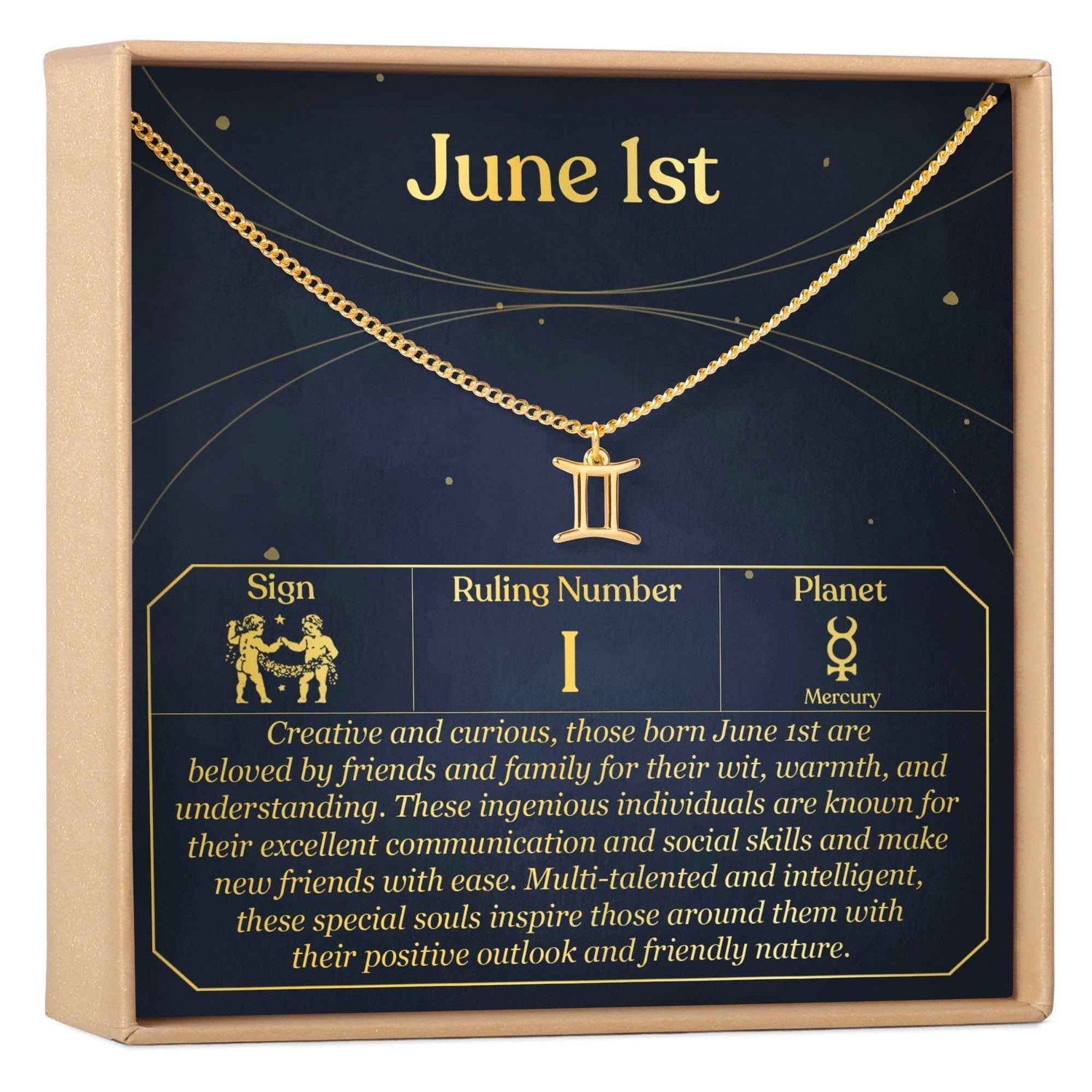 June 1st Gemini Necklace