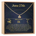 June 27th Cancer Necklace