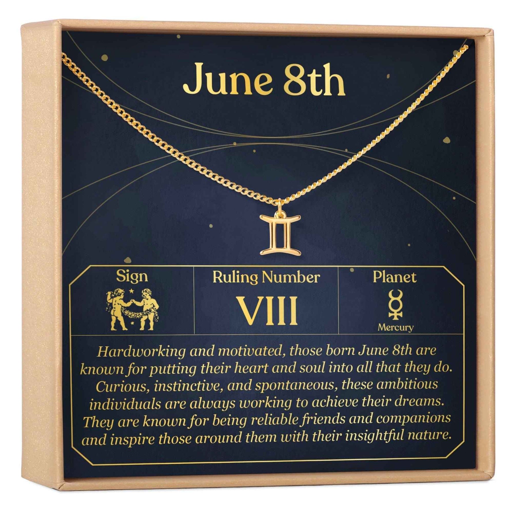 June 8th Gemini Necklace