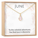 June Birthstone / Alexandrite Crystal Charm Neclace