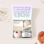 Maid of Honor Double Circle Necklace Spa Gift Box