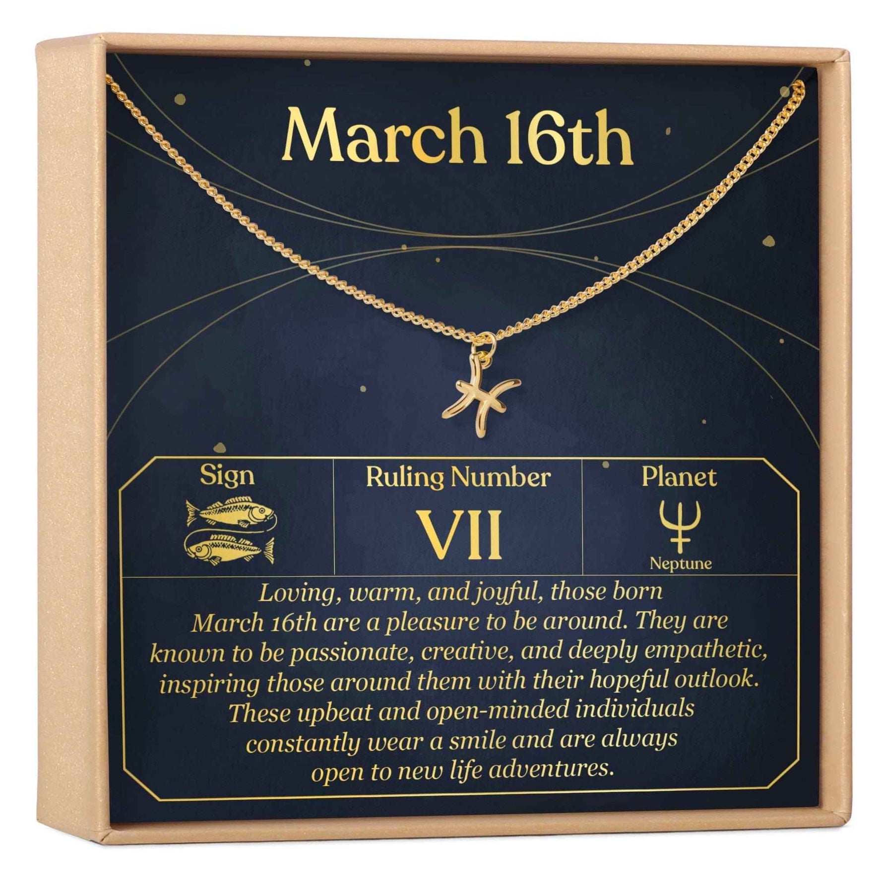 March 16th Pisces Necklace