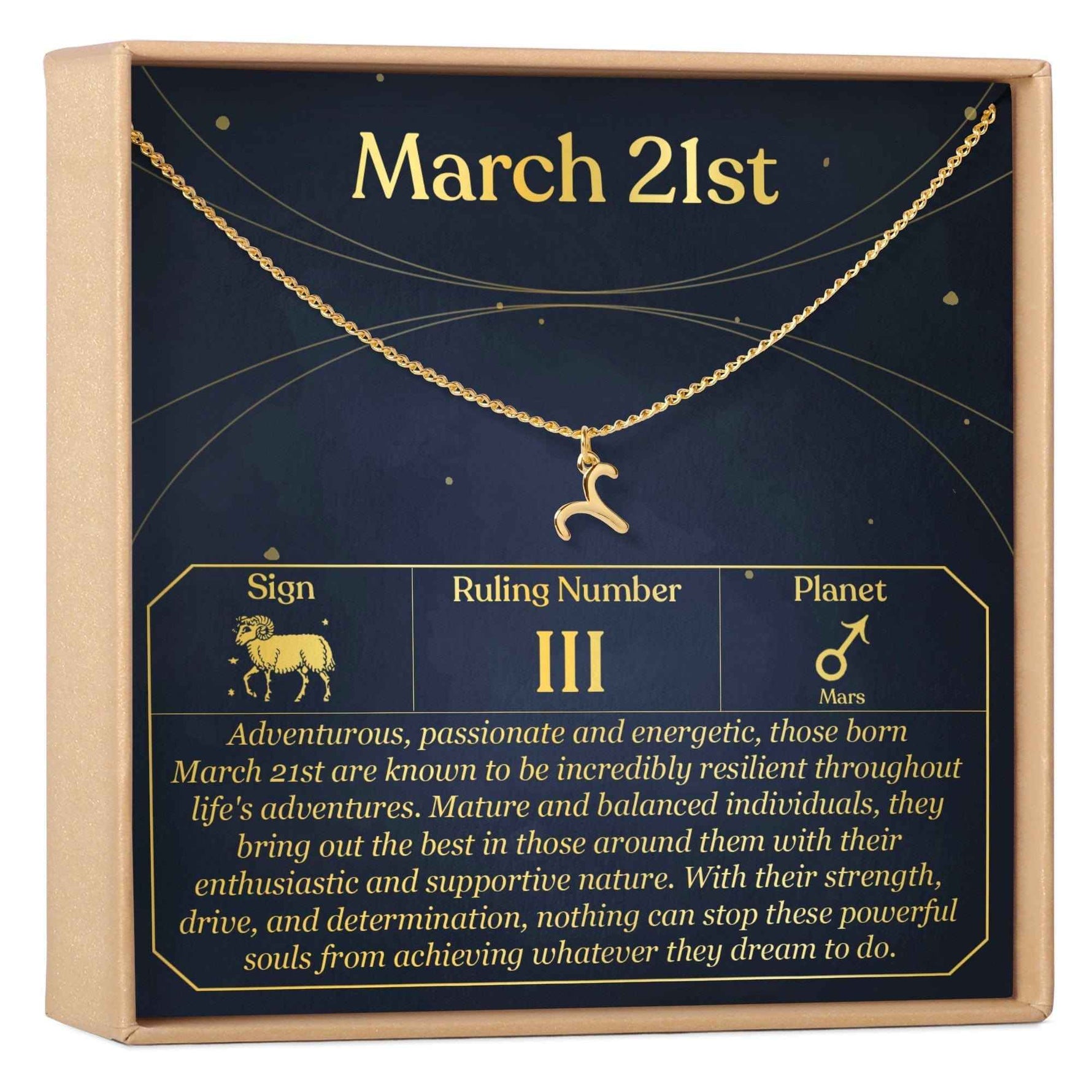 March 21st Aries Necklace