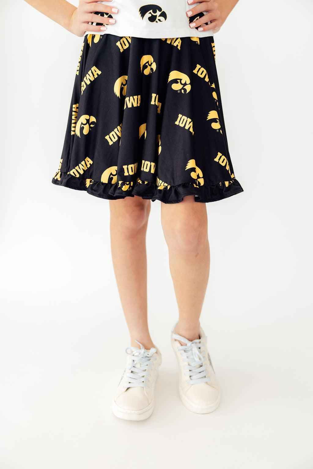 Iowa Black Tigerhawk Twirl Skort