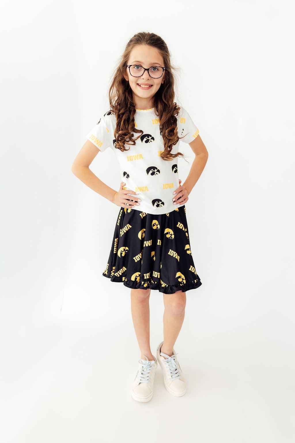 Iowa Black Tigerhawk Twirl Skort