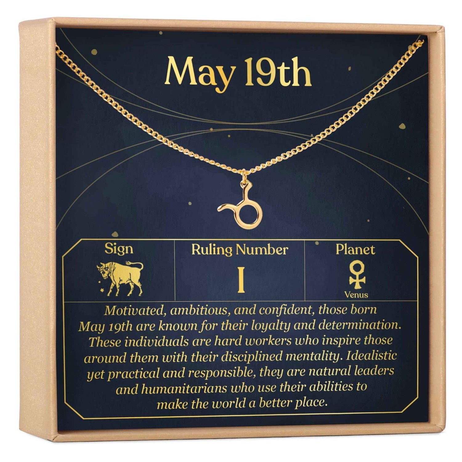 May 19th Taurus Necklace