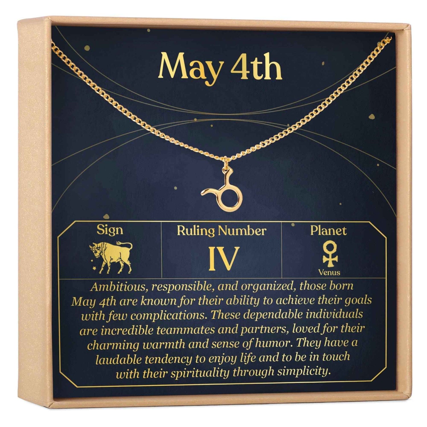 May 4th Taurus Necklace