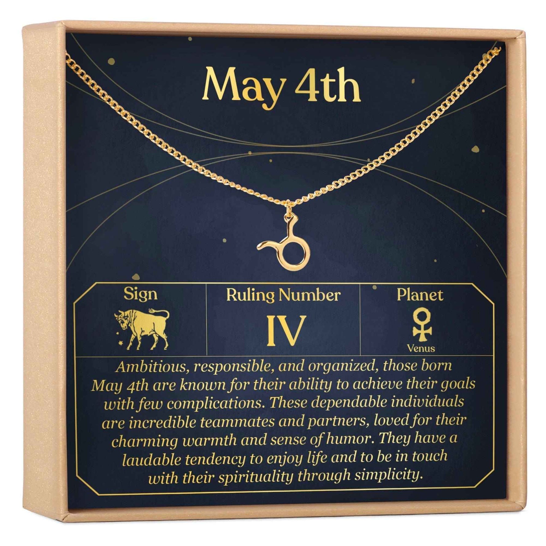 May 4th Taurus Necklace