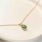 May Birthstone - Emerald Crystal Charm Necklace