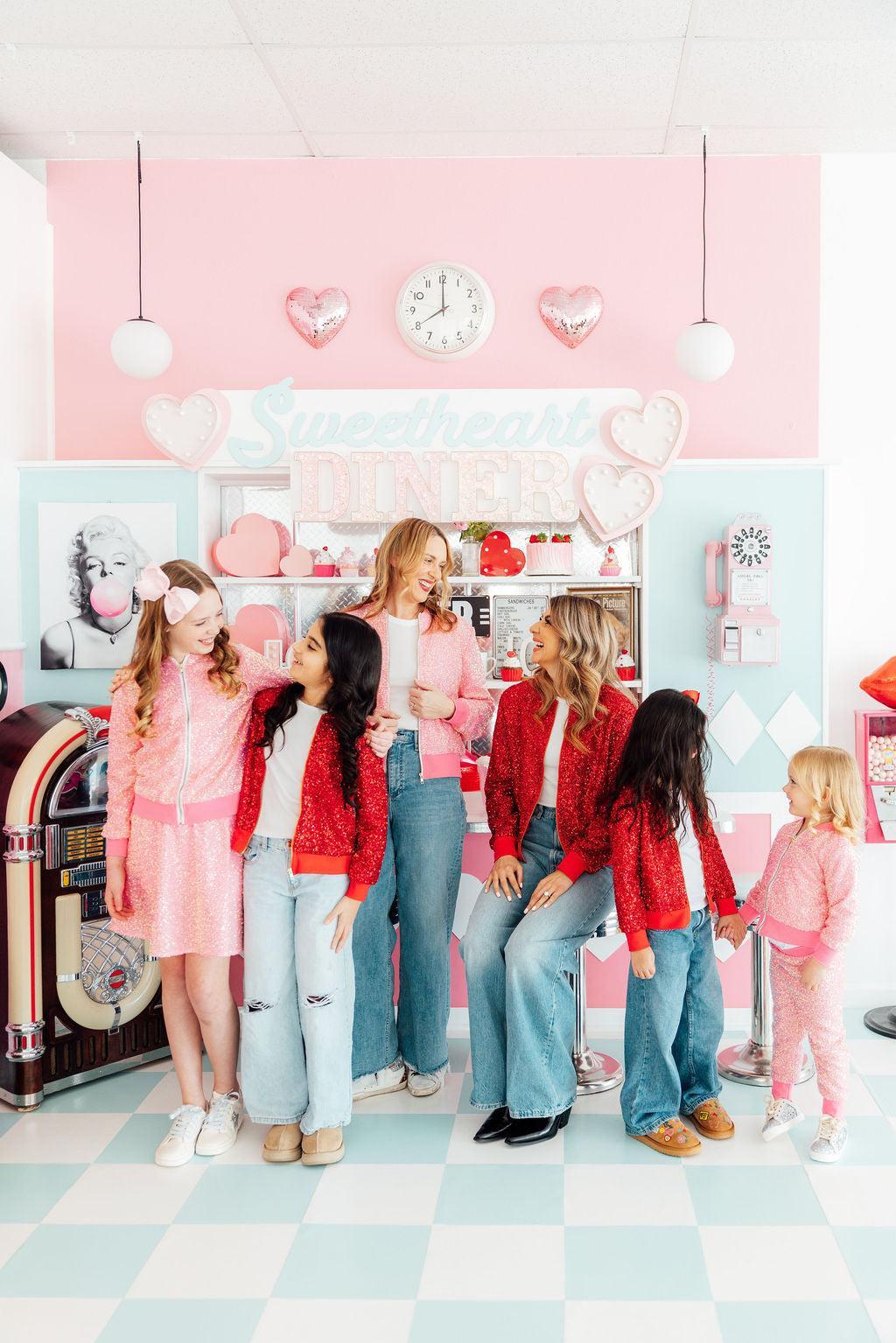 Grown Up Bubblegum Pink Sequin Jacket - Image 3