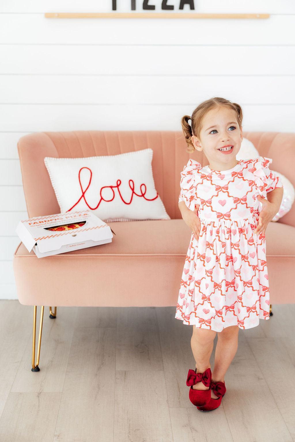 Lovebug 3/4 Sleeve Ruffle Twirl Dress - Image 10
