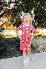Nebraska Plaid Herbie Husker 3/4 Sleeve Pocket Twirl Dress - Image 2