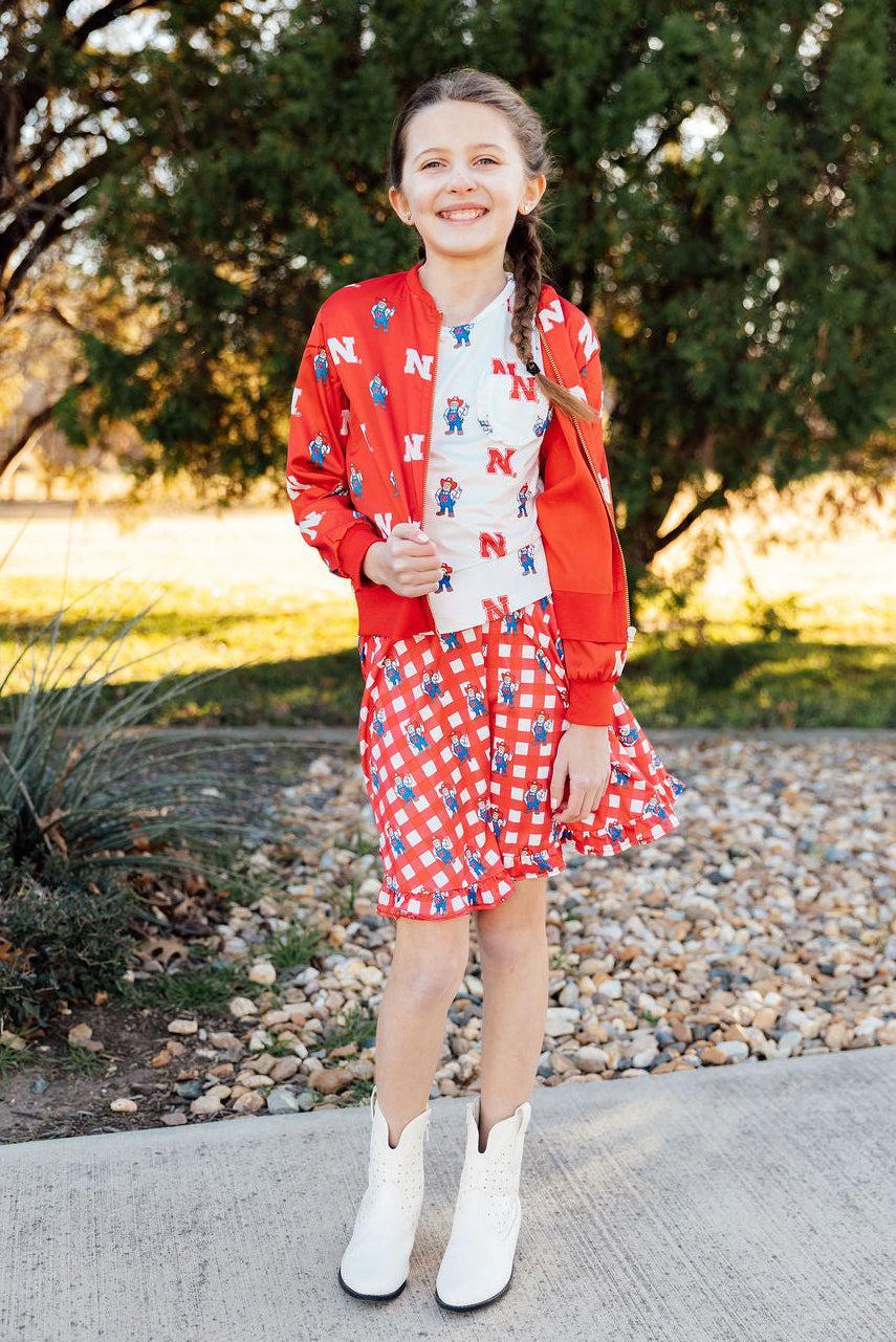 Nebraska Plaid Herbie Husker Twirl Skort - Image 2