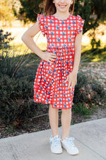 Nebraska Plaid Herbie Husker Flutter Twirl Dress - Image 2