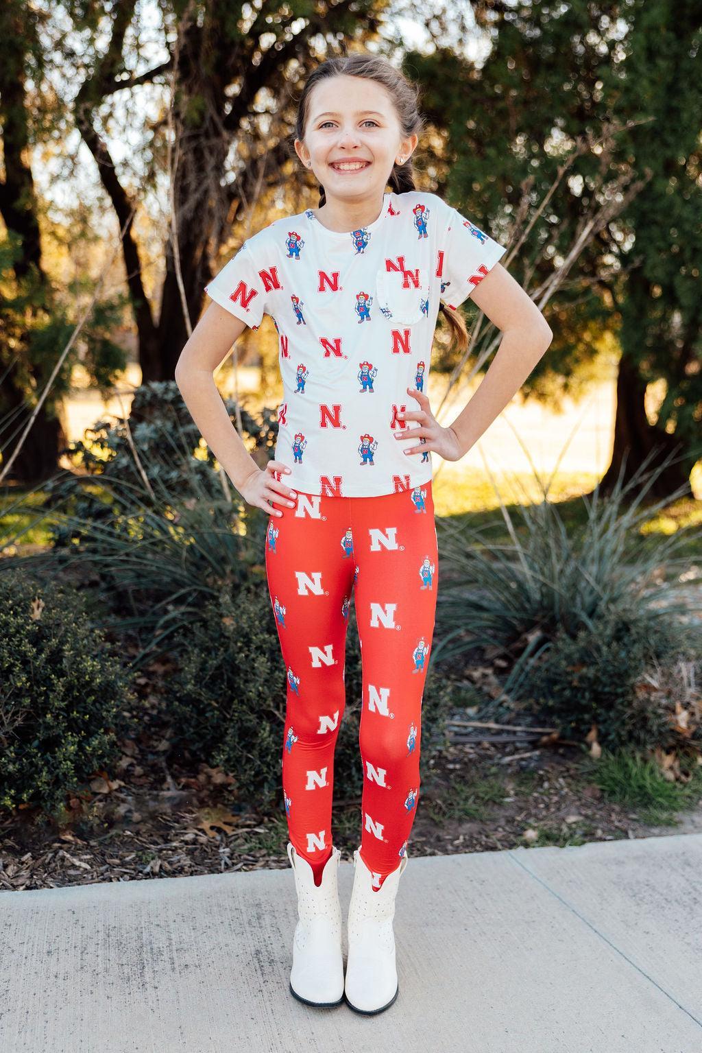 Nebraska White Herbie Husker Ruffle Pocket Tee - Image 3