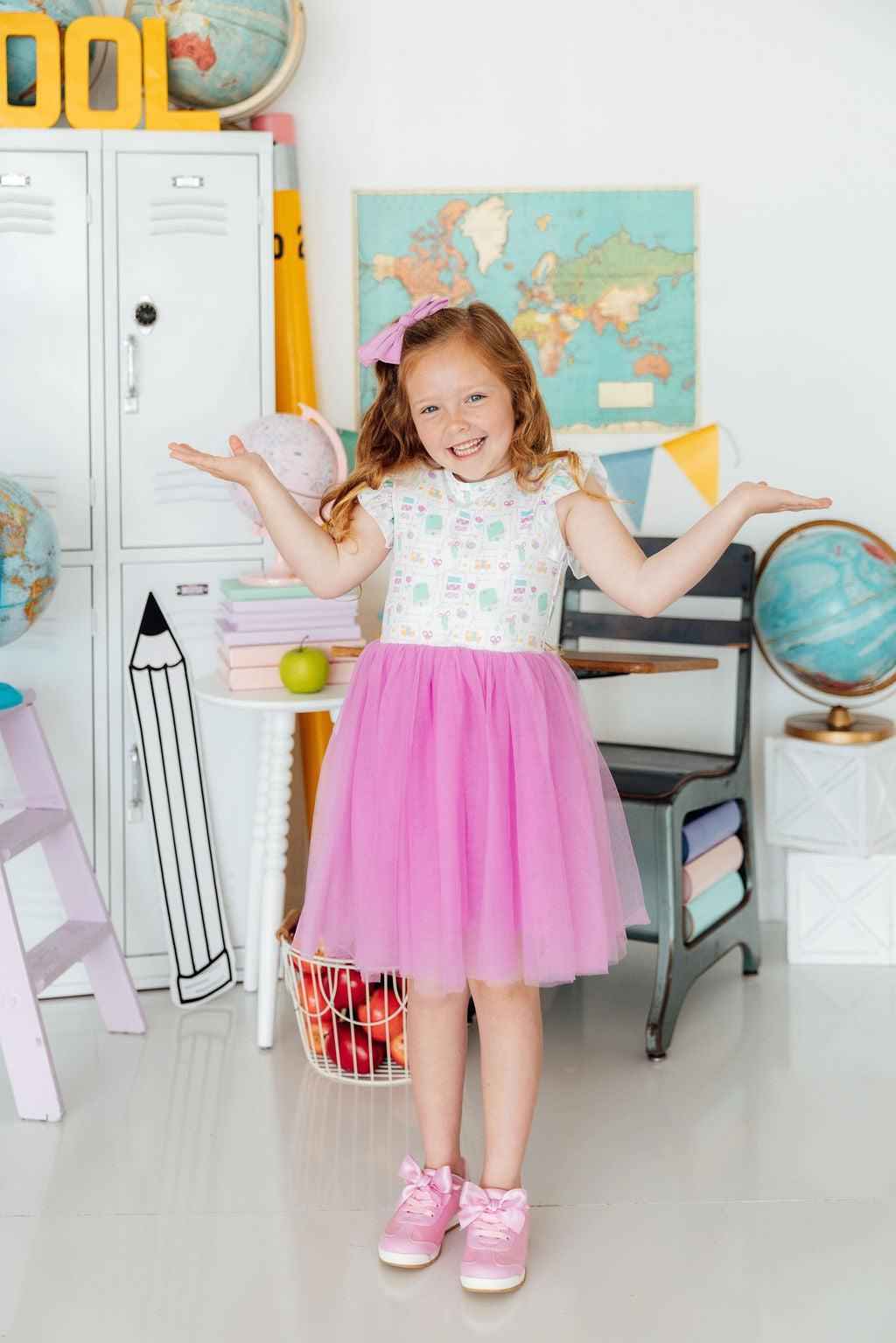 Little Learner Flutter Sleeve Tutu Dress