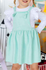 Mint Faux Suede Pinafore