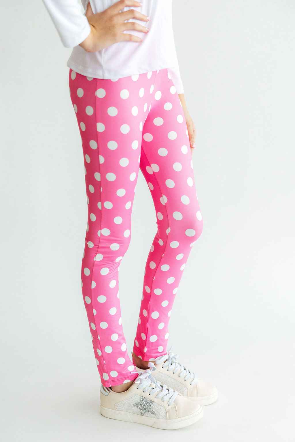 Pink Polka Dots Leggings