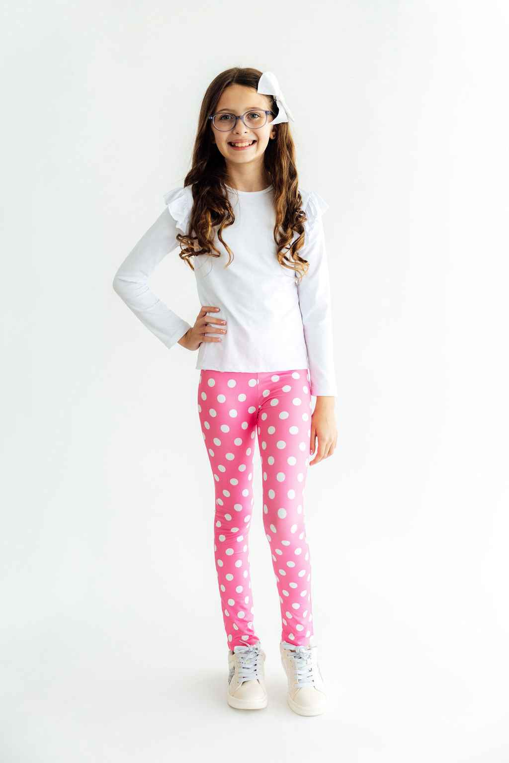 Pink Polka Dots Leggings