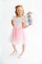 Birthday Magic Flutter Sleeve Tutu Dress